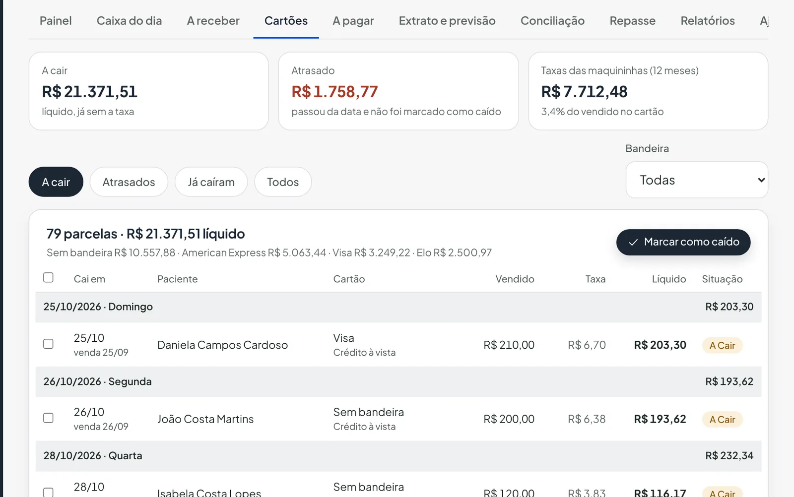 Controle de cartões: o que vai cair, o que atrasou e a taxa das maquininhas